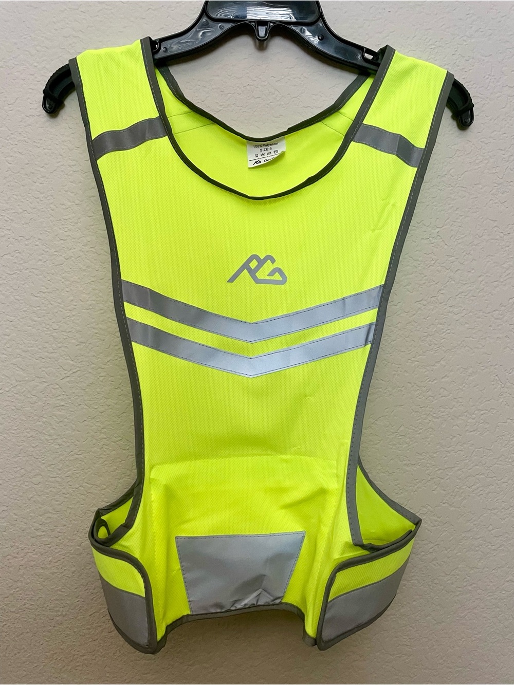 Women’s Run/Walker Safety Vest in Neon Yellow with Reflective Stripes